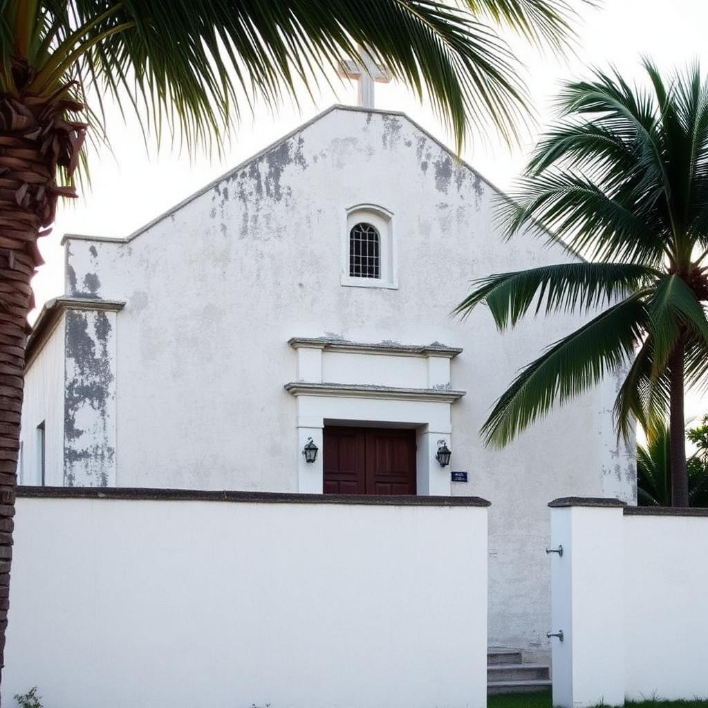Old church facade in Siquijor